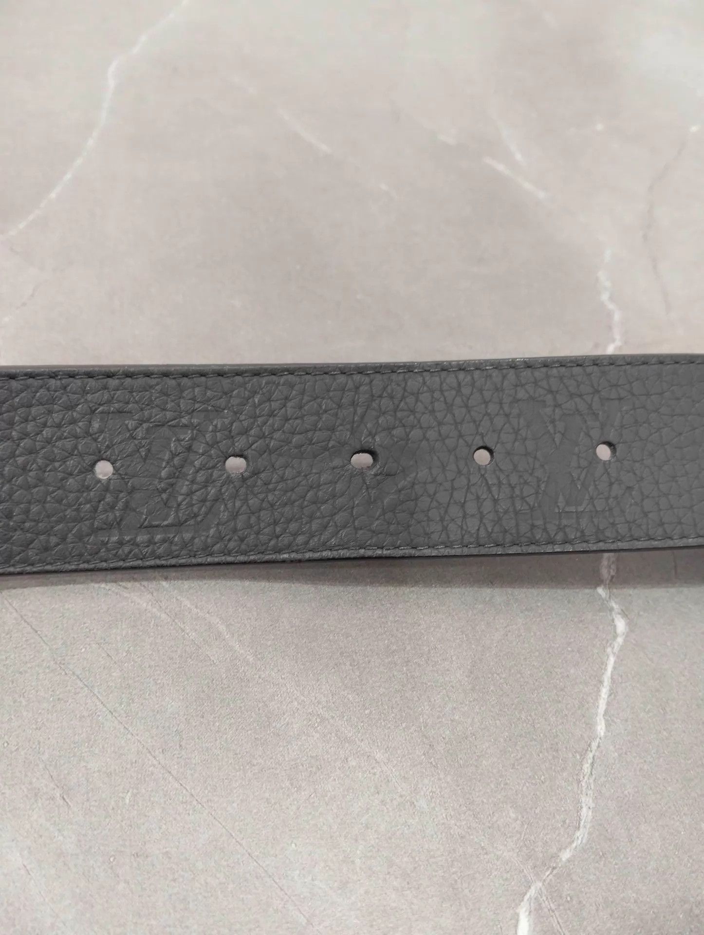 Louis Vuitton LV black leather belt 95cm Size ONE SIZE - 4 Thumbnail