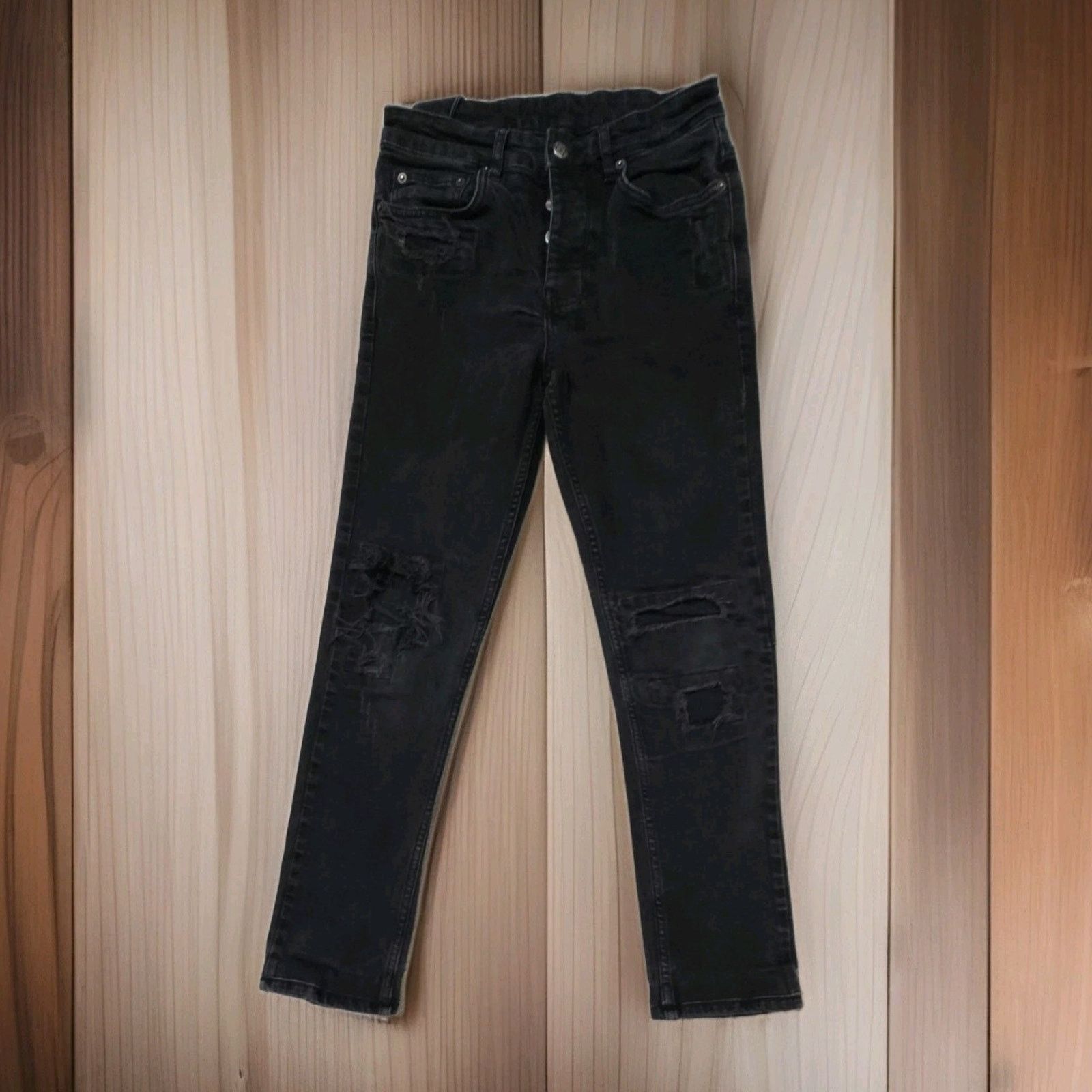 Ksubi Ksubi Chitch Boneyard Slim Fit Distressed Black Jeans 28 Size 28" / US 6 / IT 42 - 3 Thumbnail