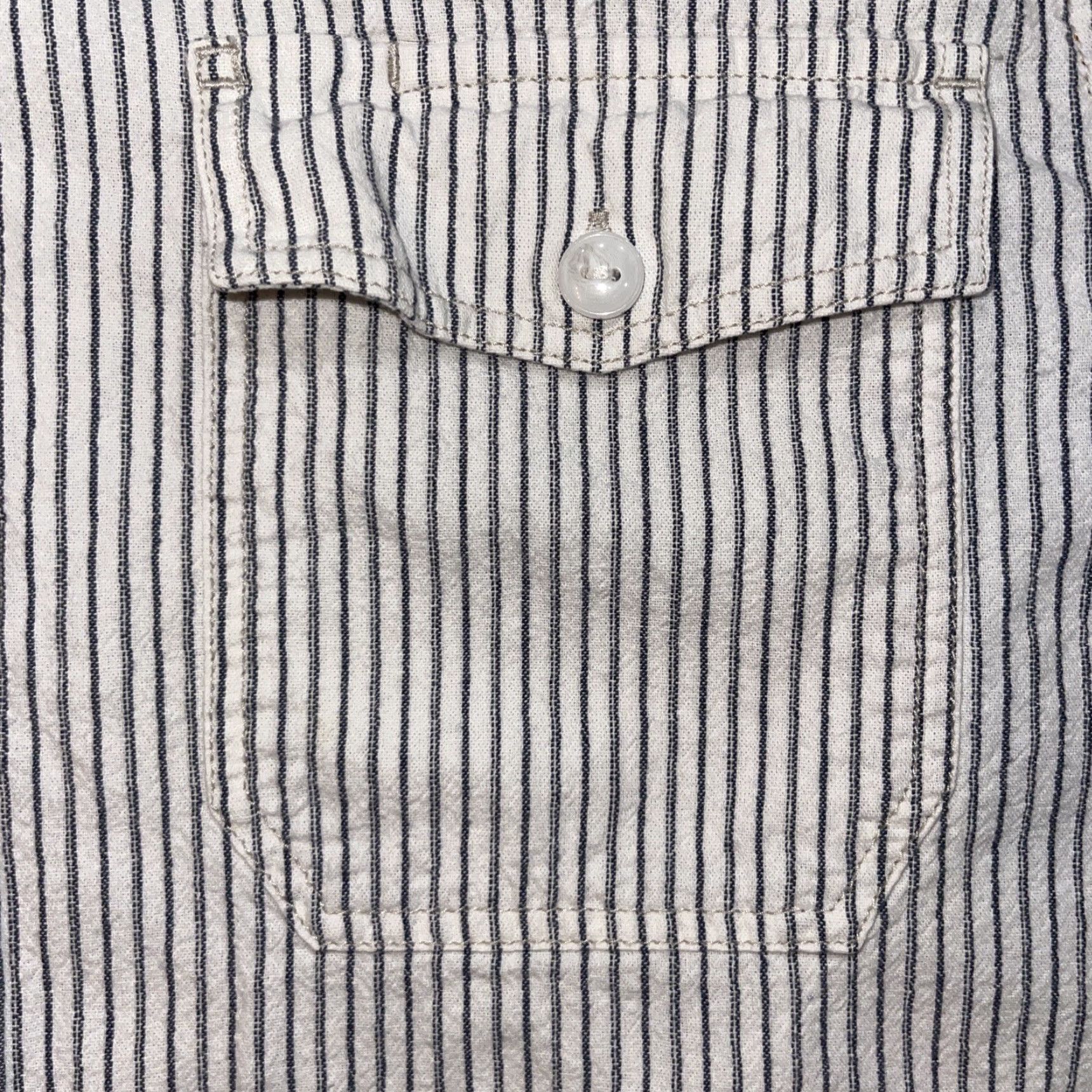 Dockers DOCKERS Shirt Men M Blue White Pinstripe Long Sleeve Button-Up Casual Dress All Seasons Size US M / EU 48-50 / 2 - 5 Thumbnail