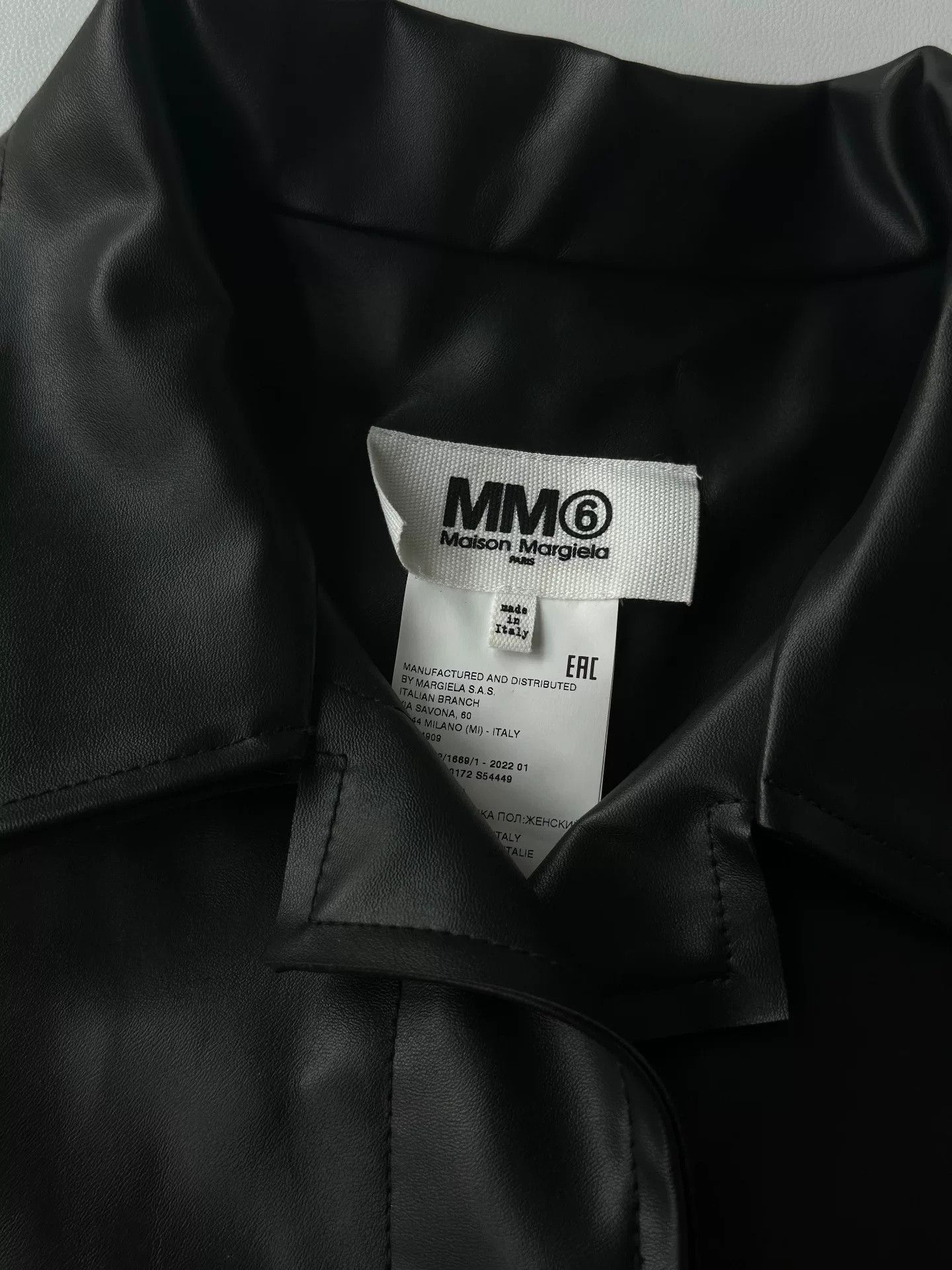 Maison Margiela Maison Margiela Runway Vegan Leather Collared Shirt Size US XS / EU 42 / 0 - 2 Thumbnail