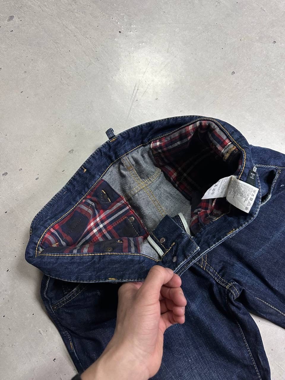 Dsquared2 Dsquared2 Dark Blue Denim Jeans Size 50 Italy Plaid Cuff Y2K Size US 34 / EU 50 - 13 Thumbnail