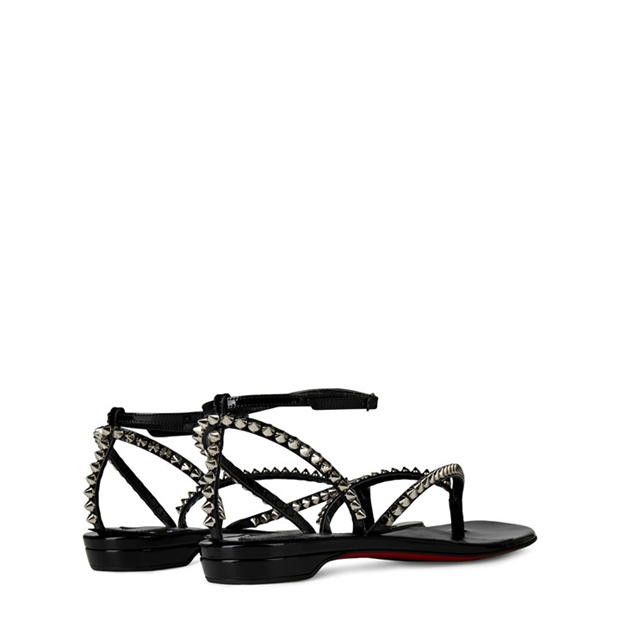 Christian Louboutin So Me Tonguetta Spiked Leather Sandals Size US 8.5 / IT 38.5 - 5 Thumbnail