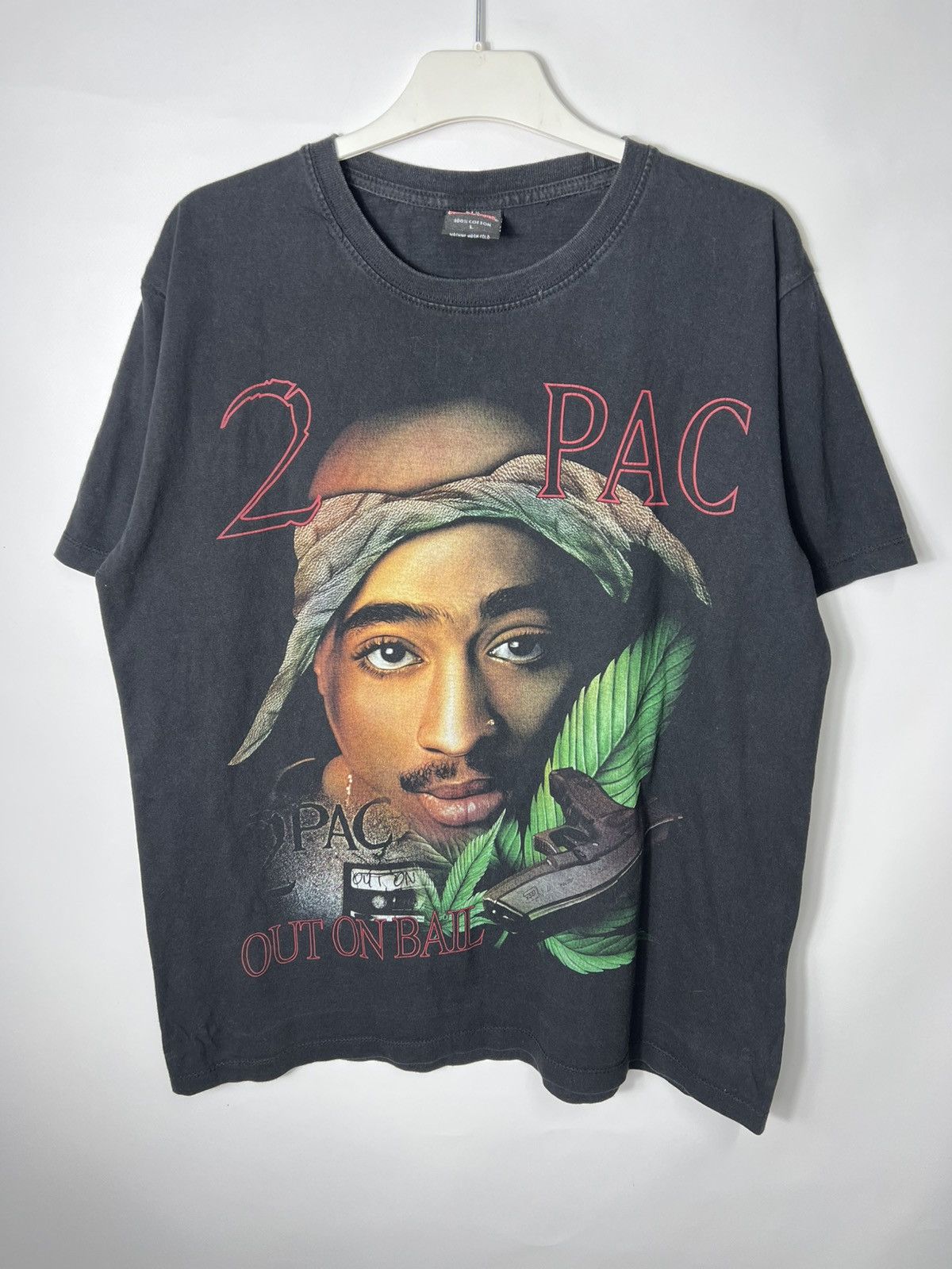 Band Tees Vintage very rare 2pac Tupac Shakur Out On Ball Band T-shirt Size US L / EU 52-54 / 3 - 1 Thumbnail