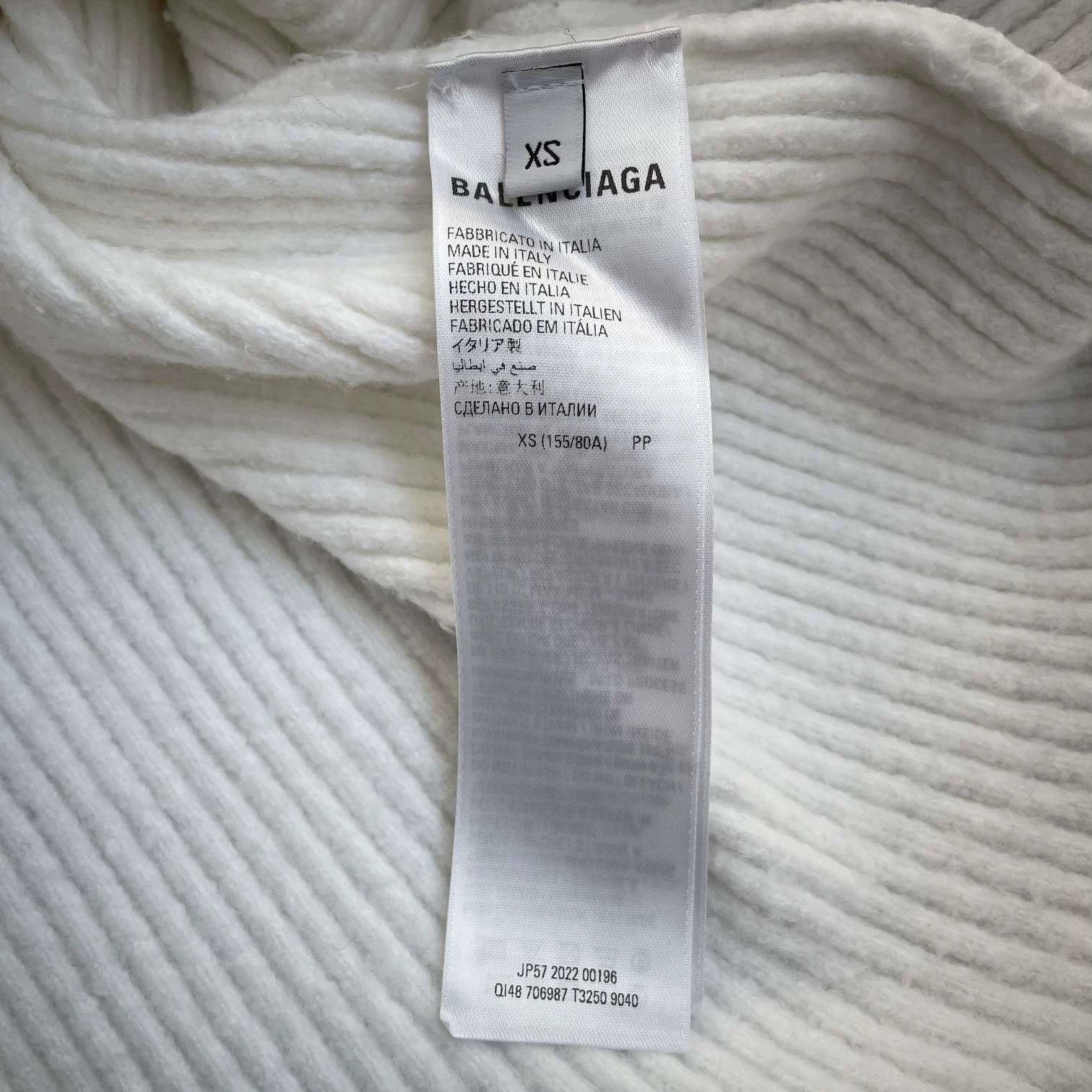 Balenciaga Balenciaga FW22 Logo Print Sweater Women's White XS Size XS / US 0-2 / IT 36-38 - 5 Thumbnail