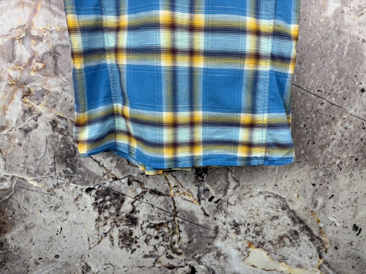 Diesel Diesel Plaid Utility Short Sleeve Button Up Shirt Blue Check Size US S / EU 44-46 / 1 - 12 Thumbnail