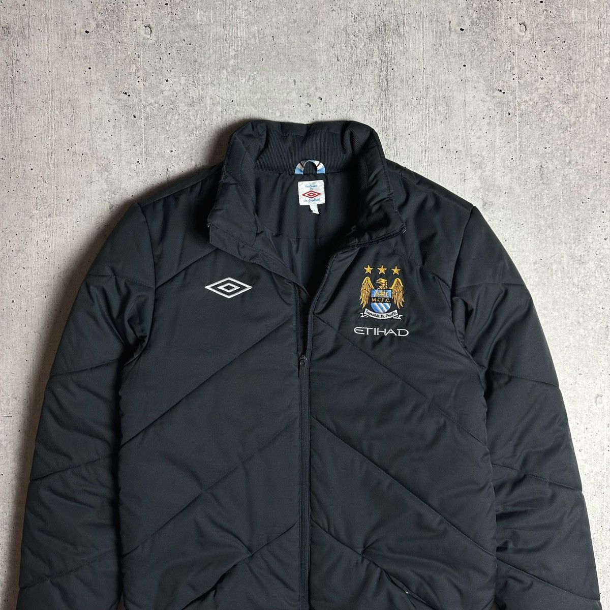 Umbro × Vintage Vintage Football Down Parka Jacket Umbro Manchester City MC Size US S / EU 44-46 / 1 - 2 Thumbnail