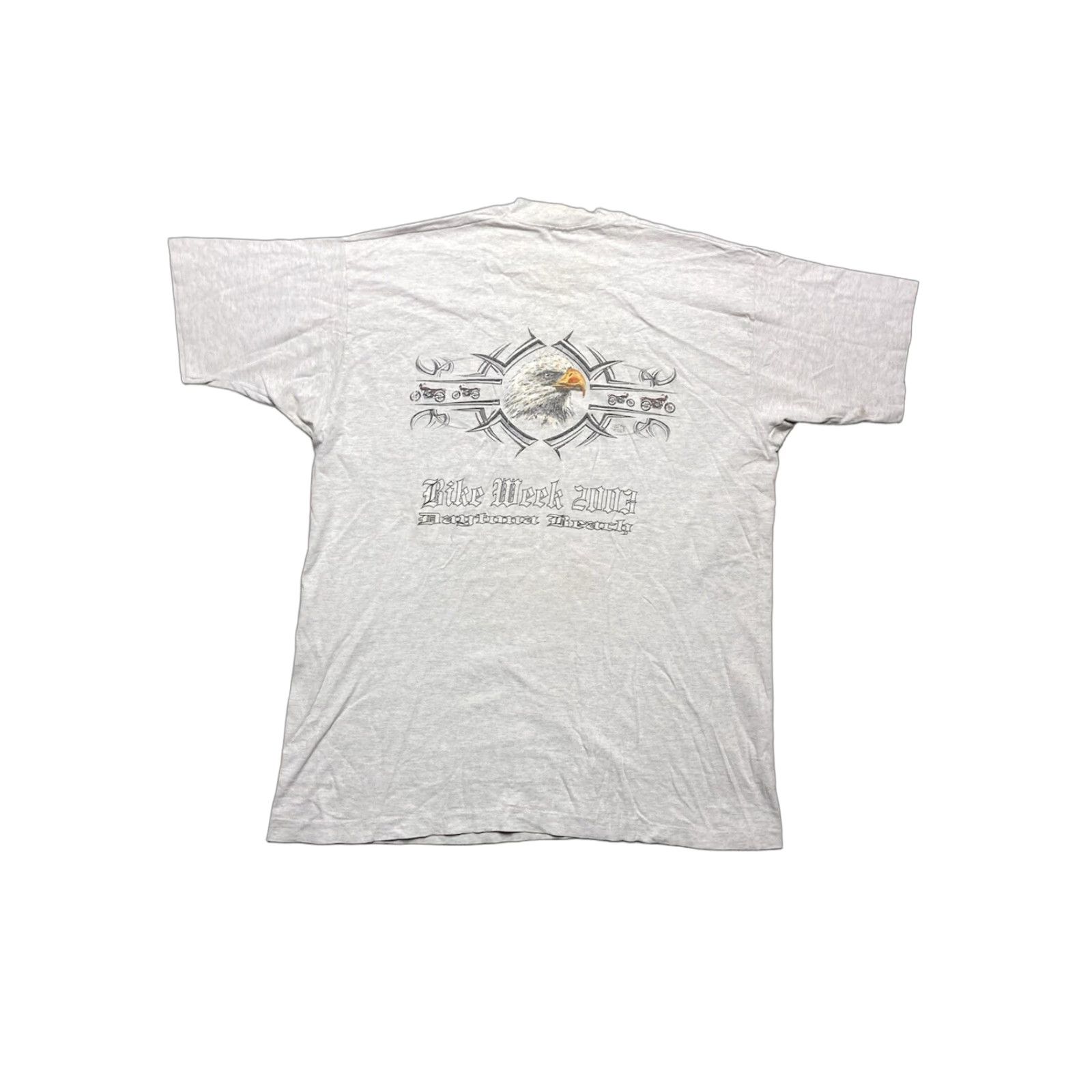 Harley Davidson VINTAGE Harley-Davidson T-Shirt Men XXL Gray Daytona Beach Bike Week 2003 Eagle Y2K Beach 2003 Harley-Davidson Mens XXL Gray Beach T-Shirt Size US XXL / EU 58 / 5 - 1 Thumbnail