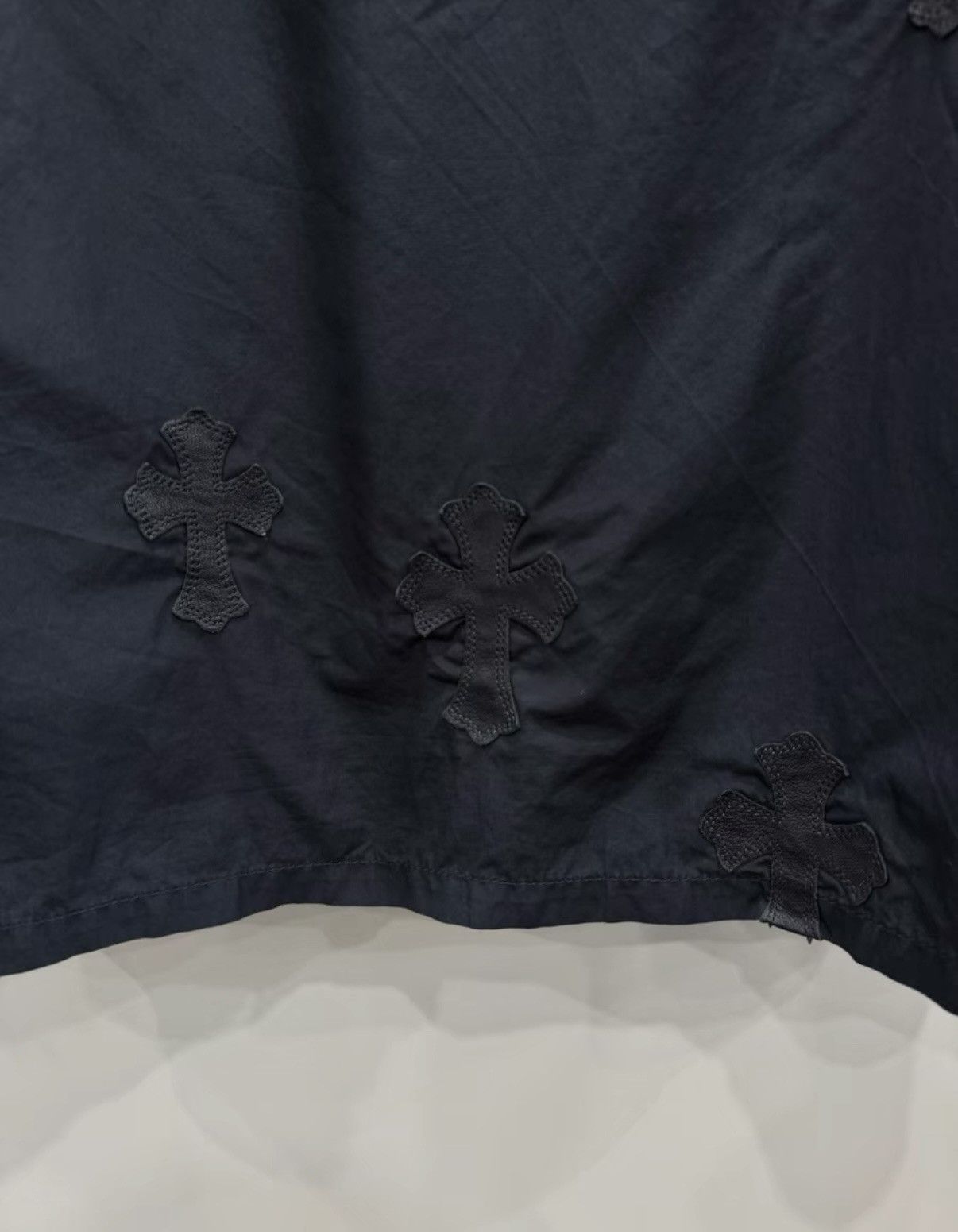 Chrome Hearts Chrome Hearts Full Cross Leather Patch Batwing Sleeve Shirt Size US S / EU 44-46 / 1 - 6 Thumbnail