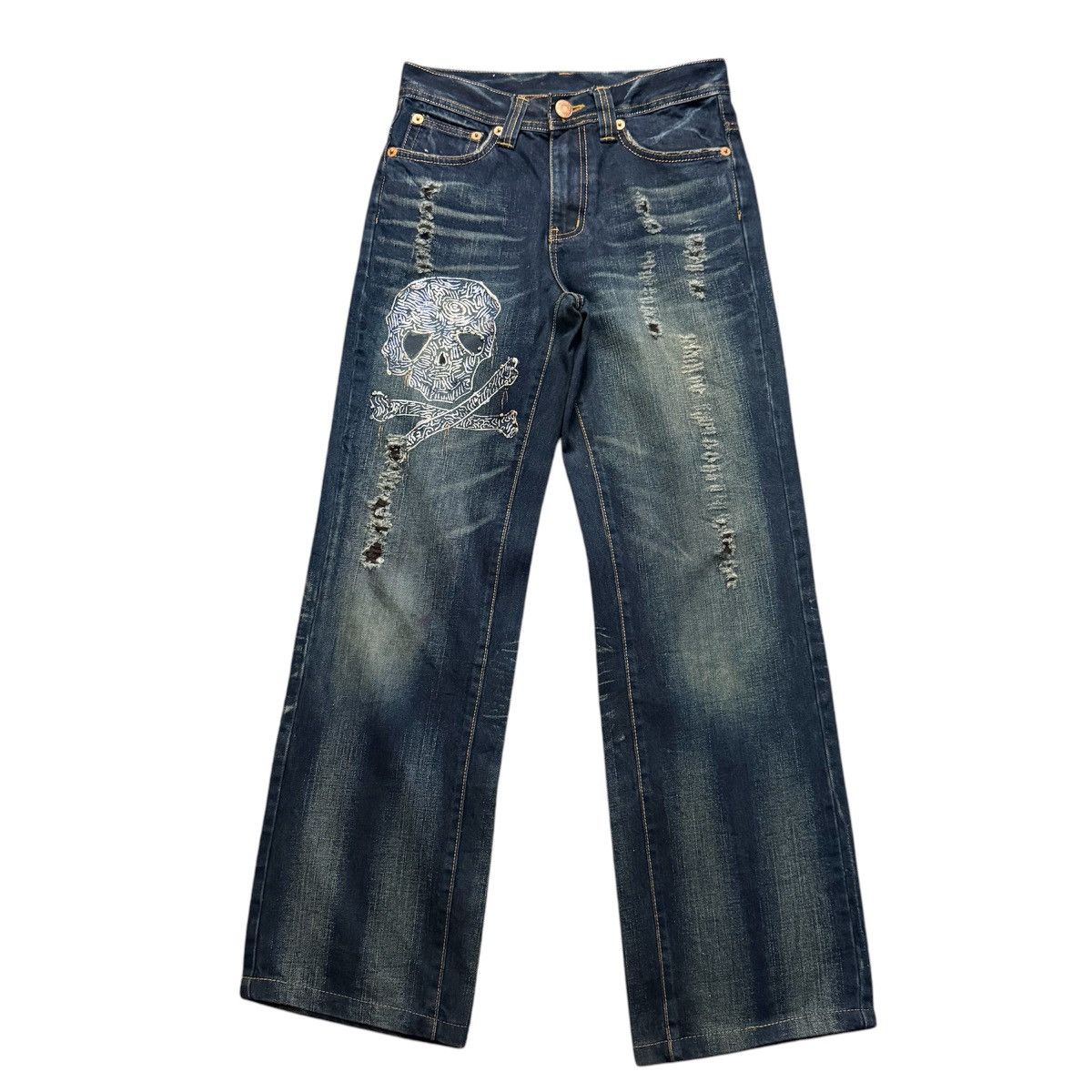 If Six Was Nine 🔥🇯🇵 Y2K Japanese Skull Affliction Stockton Undercover Style Size US 30 / EU 46 - 1 Thumbnail