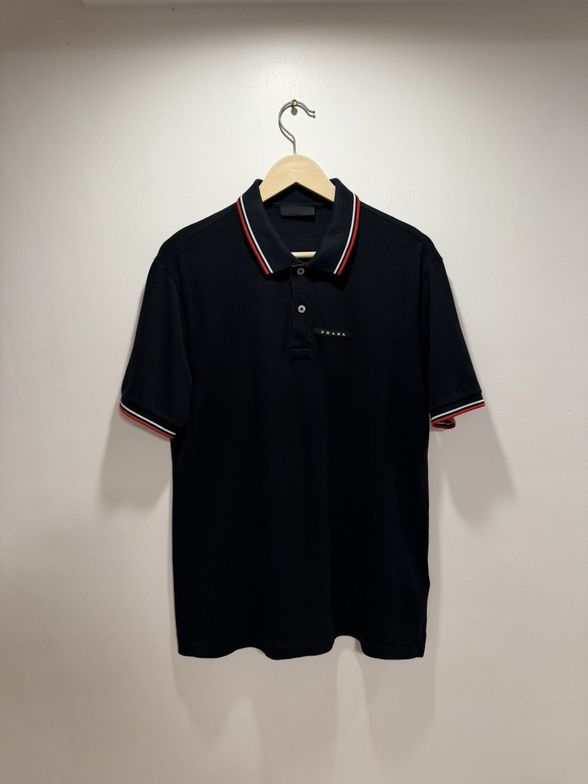 Prada Prada Pique S/S Logo Polo Shirt Size US XL / EU 56 / 4 - 1 Thumbnail