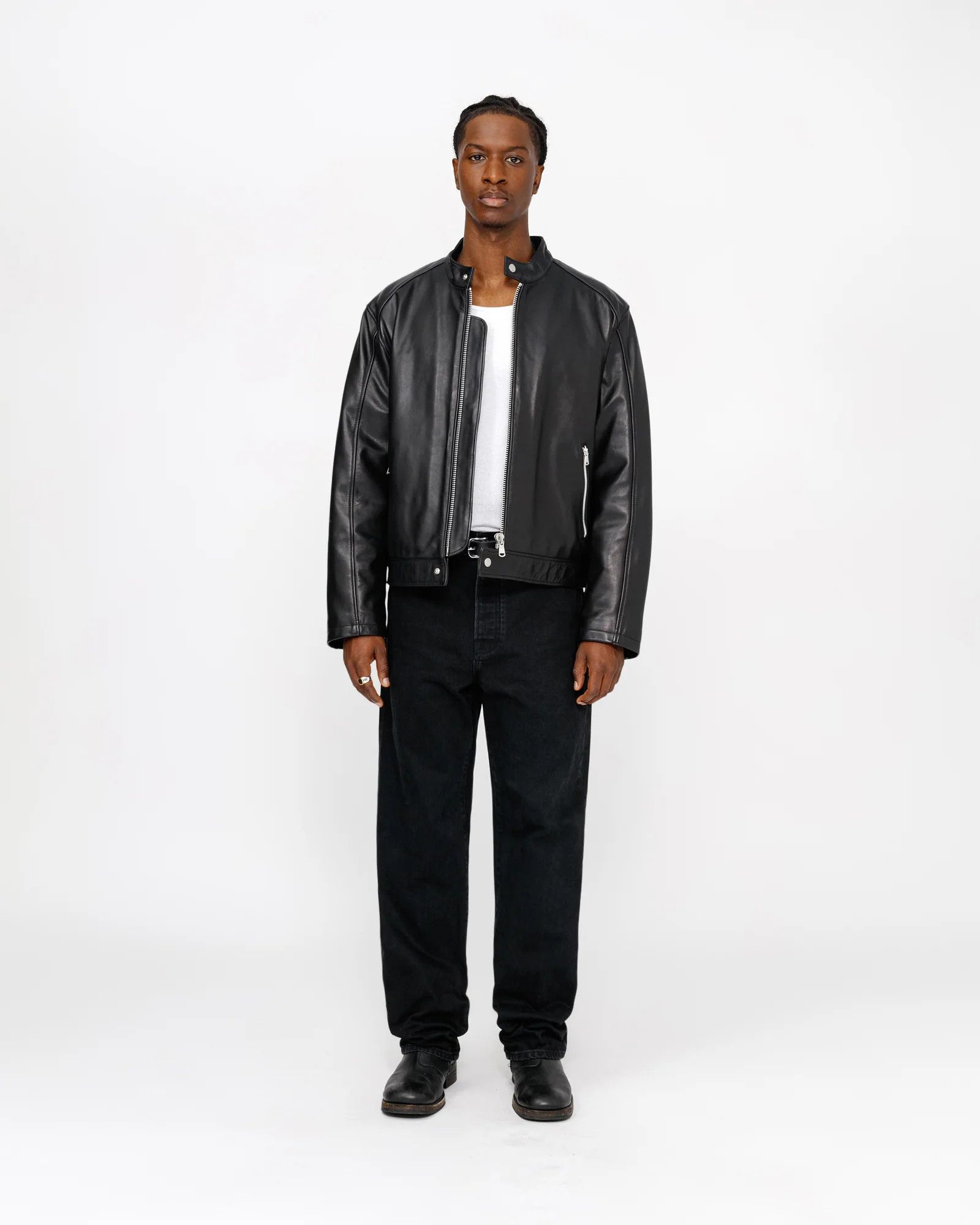 ジャケット・アウター kiko kostadinov MURAD LEATHER JACKET 48 kiko kostadinov MURAD LEATHER JACKET 48 ジャケット・アウター