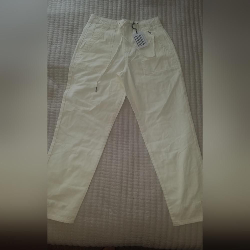 Designer NWT Pistola Cream Cargo Pants Size 27 Size 27" / US 4 / IT 40 - 3 Thumbnail
