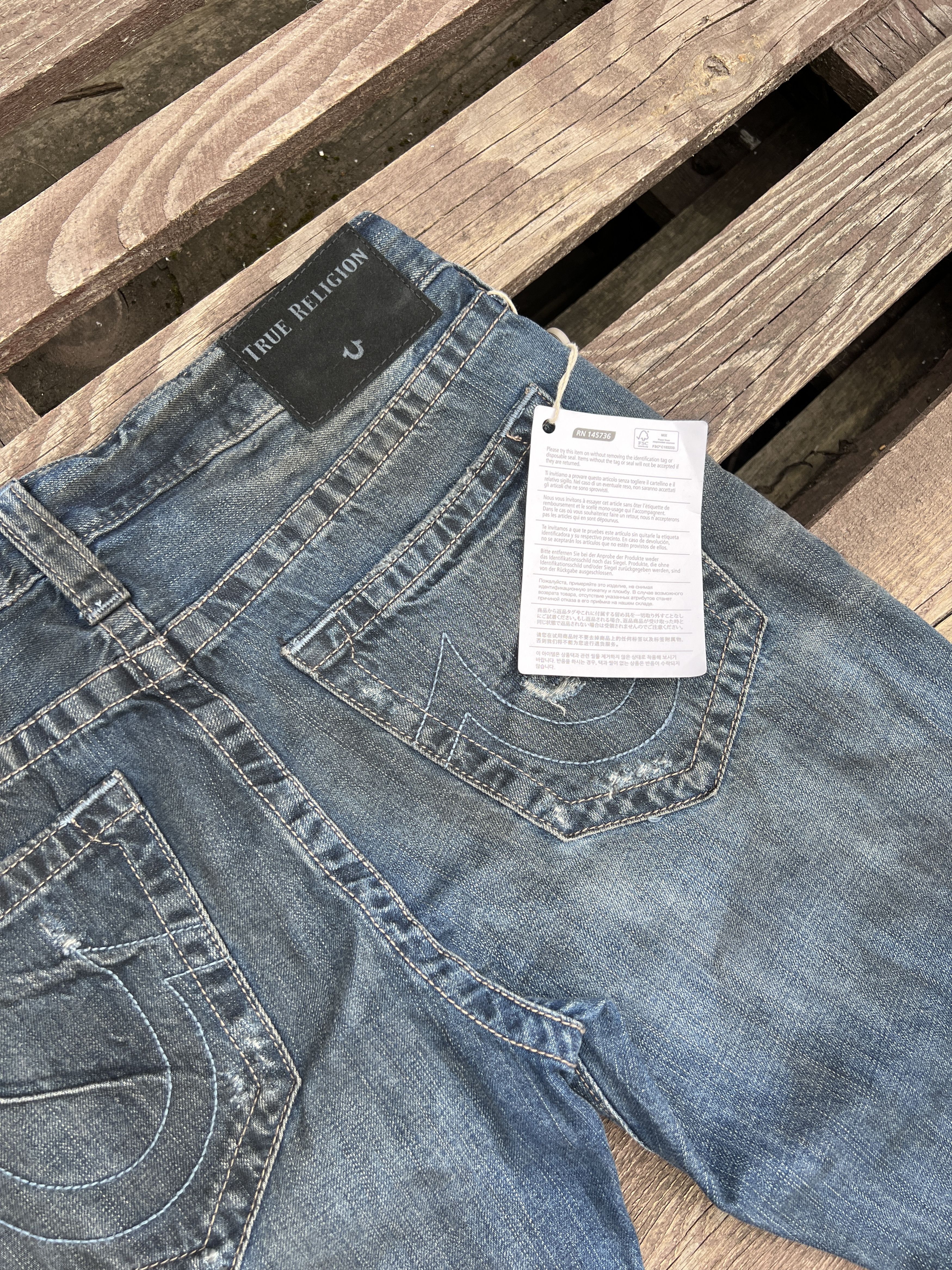 True Religion True Religion Rocco Relaxed Skinny Vintage Distressed jeans Size US 32 / EU 48 - 7 Thumbnail