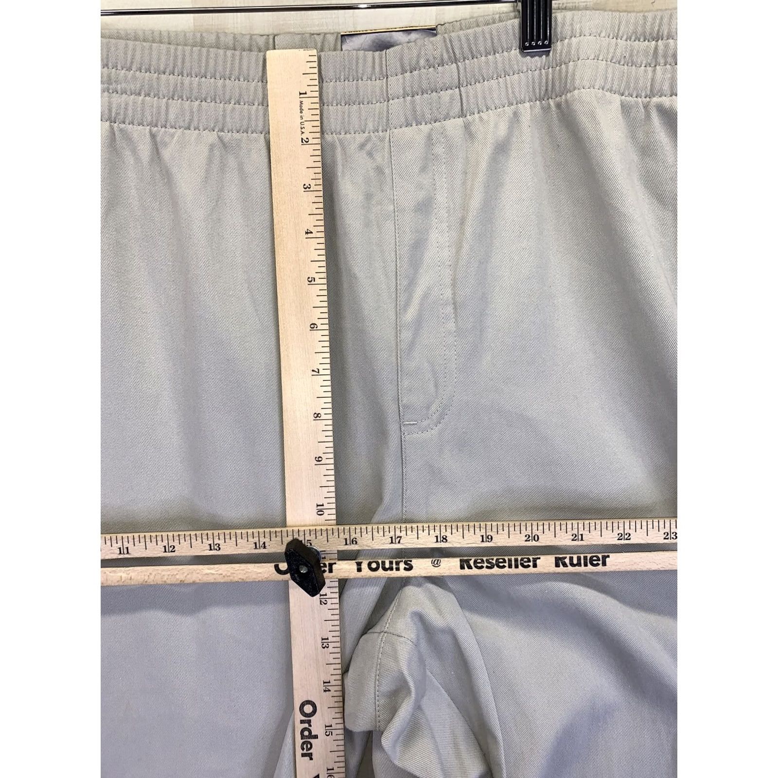 Basic Editions VINTAGE Basic Edisons Woman Pull On Pant Khaki Relaxed Fit 22 Short NWT-9827 Size 40" / US 18 - 3 Thumbnail