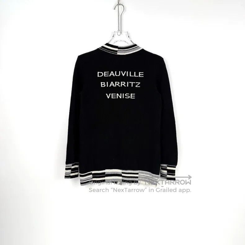 Chanel Chanel Black letter logo cashmere cardigan coat Size XS / US 0-2 / IT 36-38 - 4 Thumbnail