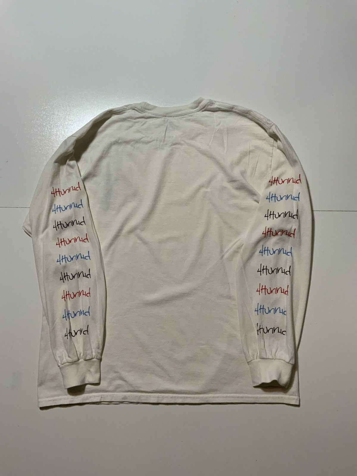 4HUNNID YG 4 Hunnid Graphic White Long Sleeve Rap Hip Hop T-Shirt Size US L / EU 52-54 / 3 - 2 Thumbnail