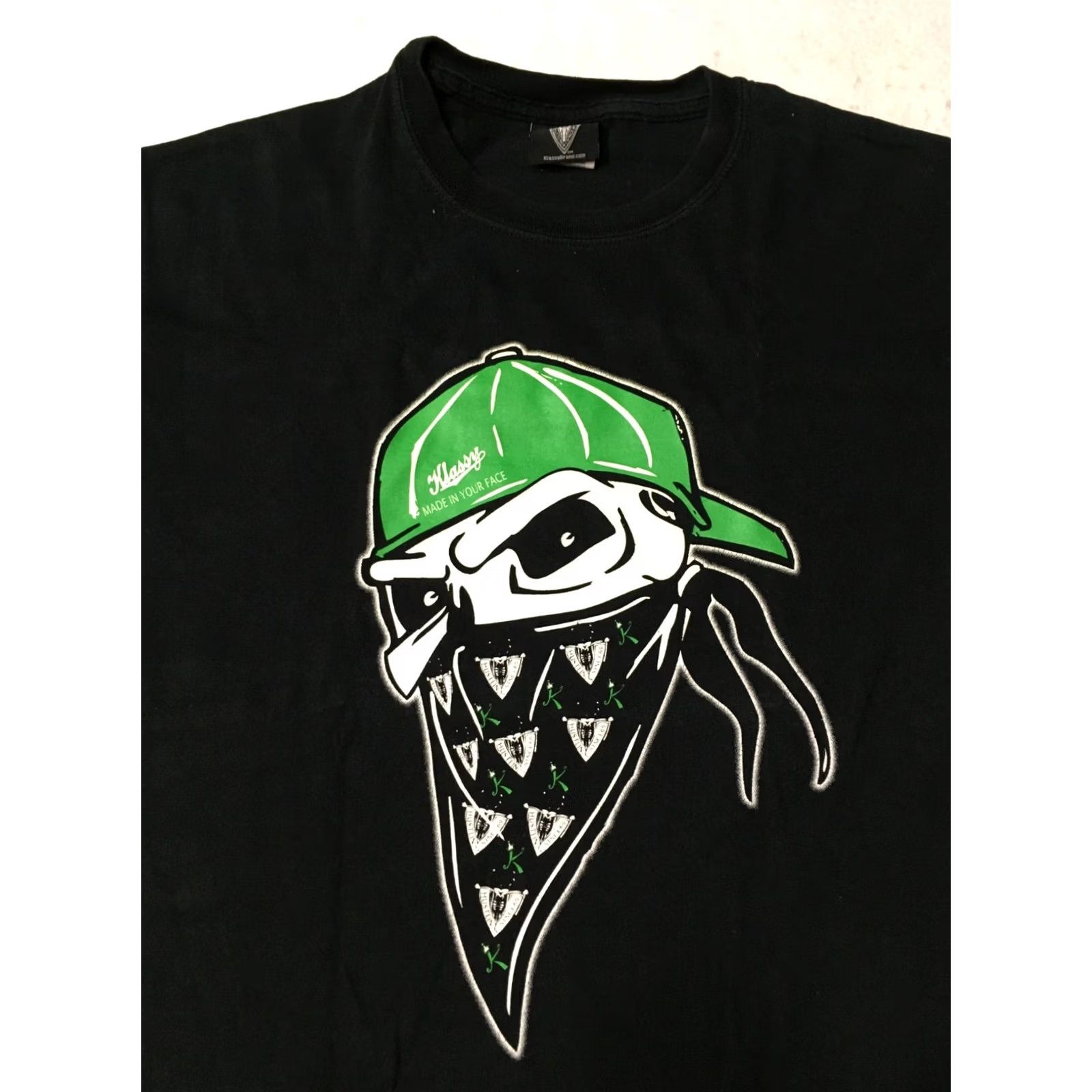 Vintage klassy Shirt Mens L Black hustlin green graphic Sassy Tee occult Size US L / EU 52-54 / 3 - 2 Thumbnail