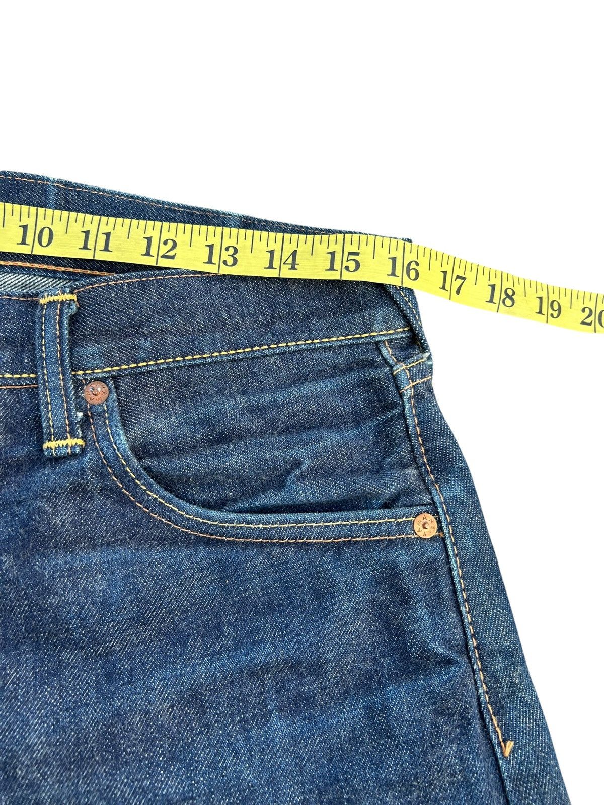 Kapital VINTAGE EVISU SELVEDGE THRASHED DENIM JEANS Size US 32 / EU 48 - 15 Thumbnail
