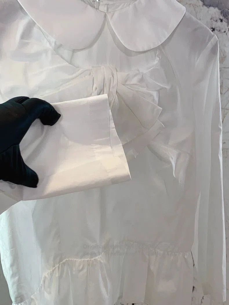 Comme des Garcons Comme des Garcons White Peter Pan Collar Shirt. Size US M / EU 48-50 / 2 - 5 Thumbnail