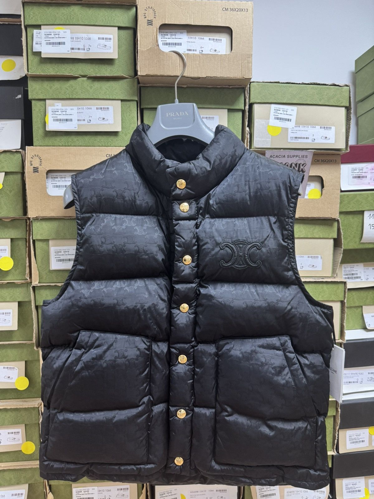 Celine CELINE -QUILTED BLOUSON JACKET IN MONOGRAM NYLON 42 Size XL / US 12-14 / IT 48-50 - 1 Thumbnail