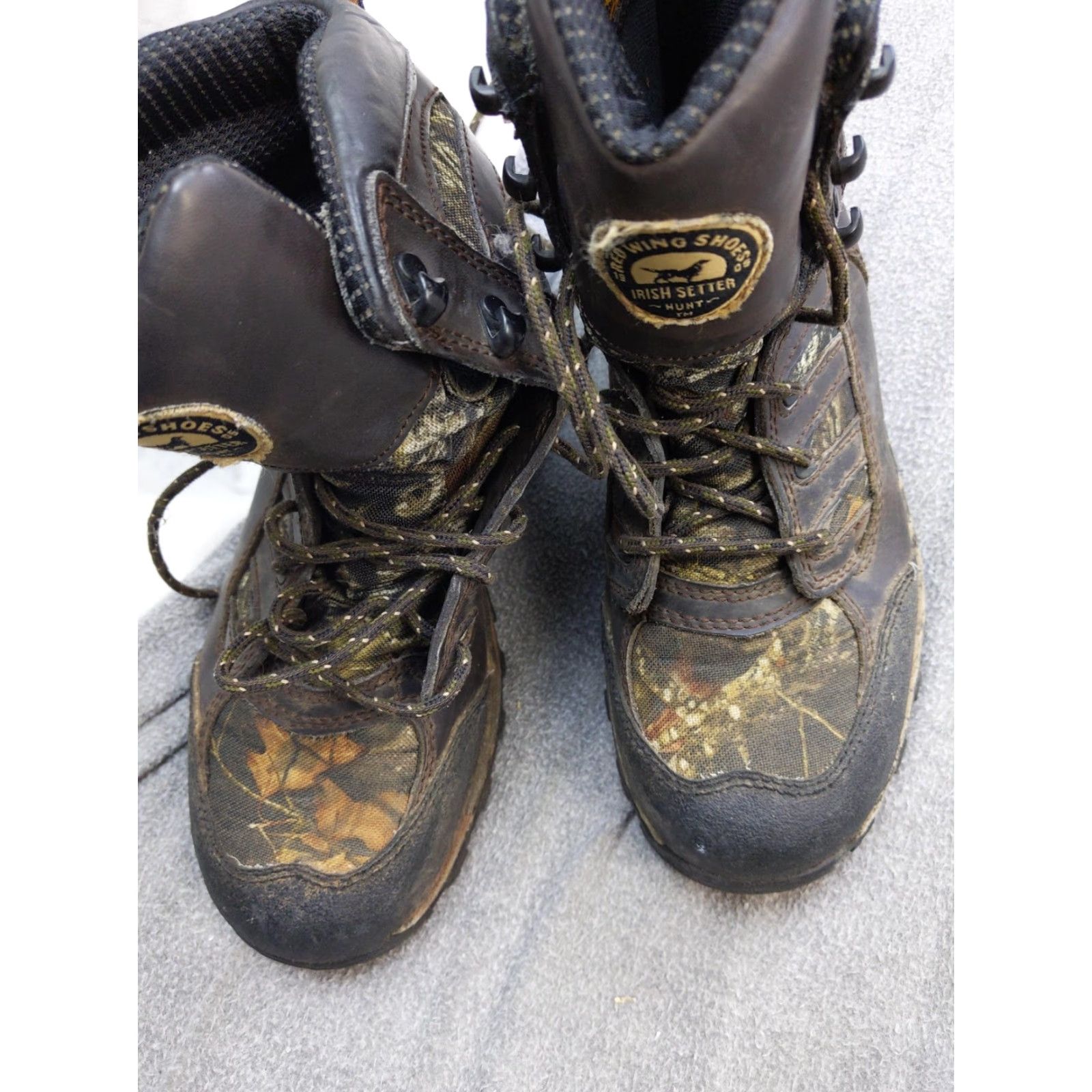 Vintage Irish Setter Hunt Snow Boots Womens US 8 Brown Leather Camouflage Waterproof 3887 Size US 8 / IT 38 - 3 Thumbnail
