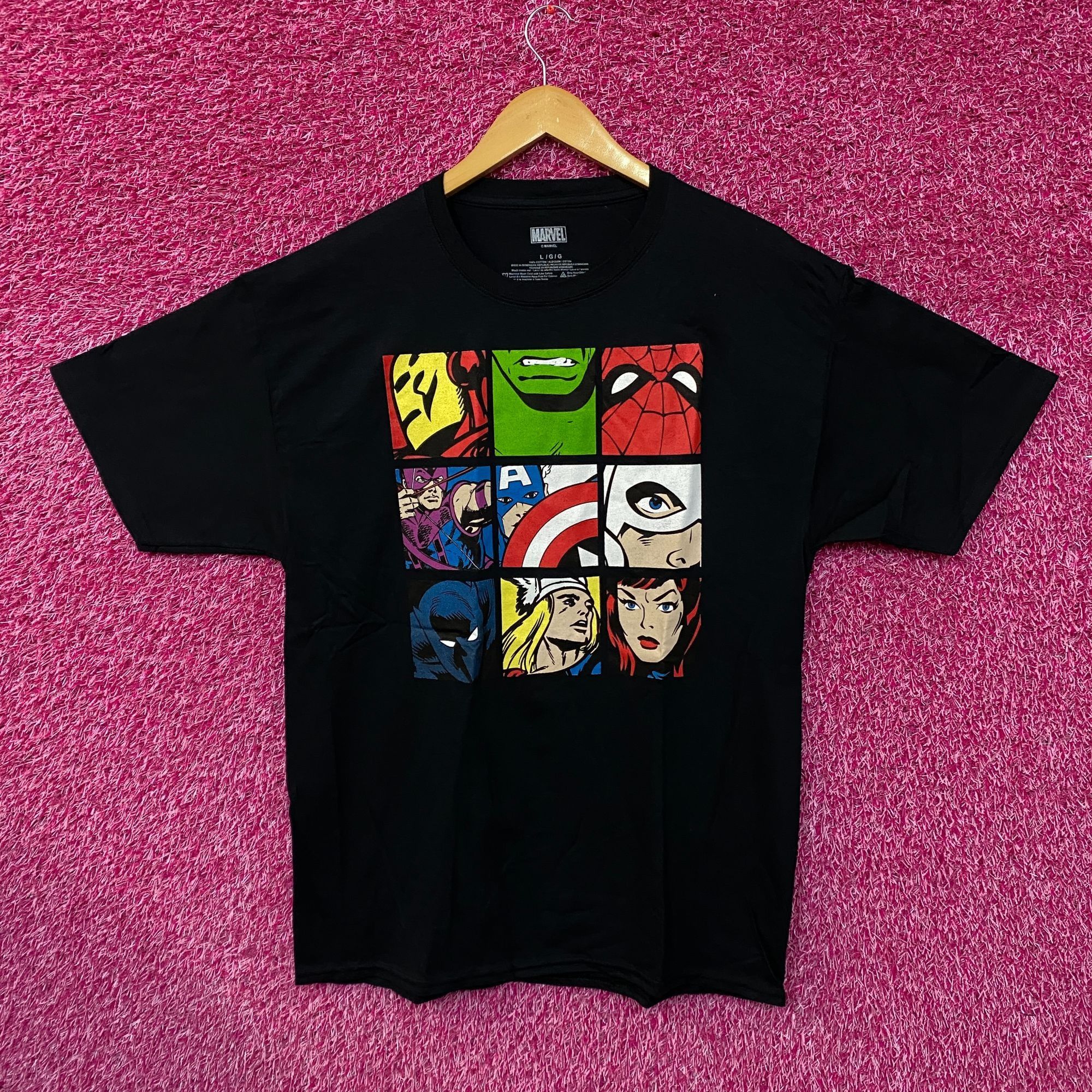 Marvel Comics The Avengers Superhero Close-Up Tiles Marvel Comics Tee L Size US L / EU 52-54 / 3 - 1 Thumbnail