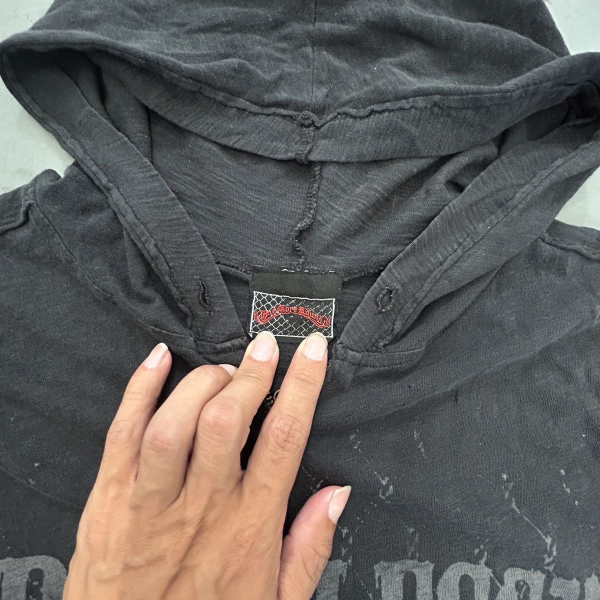 Vintage Live Ride Rules “RUTHLESS” Zip Hoodie – Y2K Grunge Size US M / EU 48-50 / 2 - 4 Thumbnail