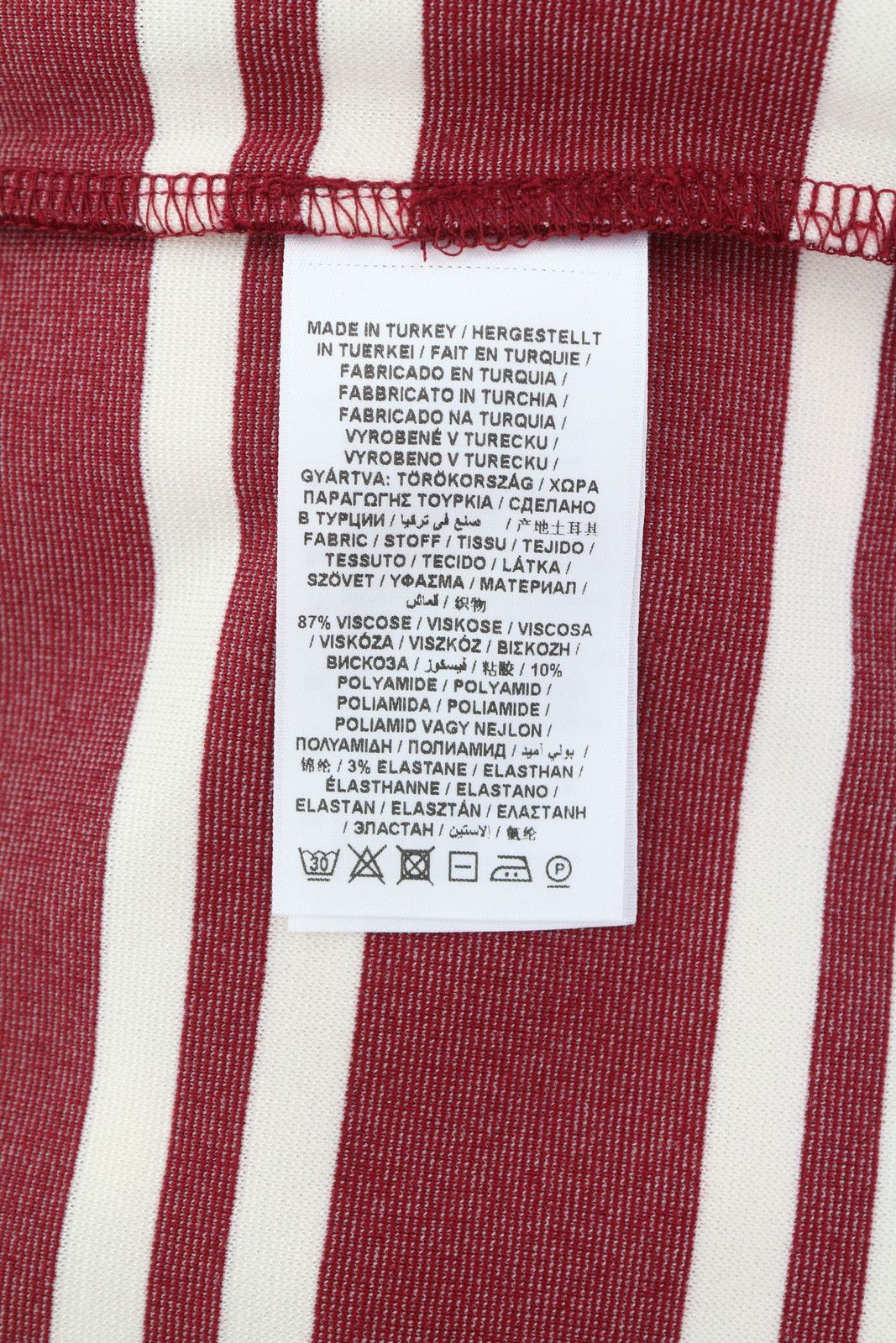 Gant STRIPED S Burgundy Round Neck 3/4 Sleeves Dress 85004 Size S / US 4 / IT 40 - 9 Thumbnail