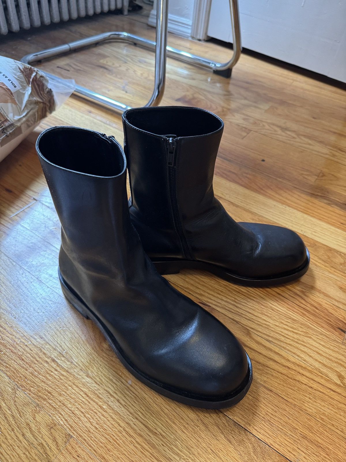 Ann Demeulemeester Ted leather 2 in 1 high/low boot black Size US 9.5 / EU 42-43 - 9 Thumbnail