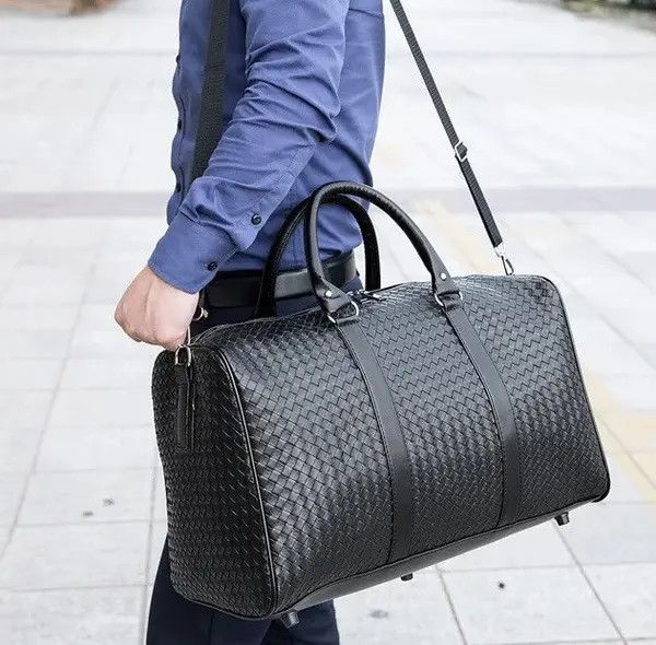 VIBE Outdoor retro woven travel duffle bag pu leather Size ONE SIZE - 1 Thumbnail