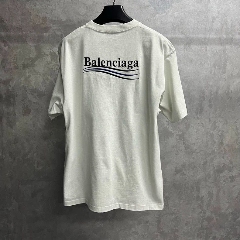 Balenciaga Balenciaga Beige Coke Embroidered Logo Round Neck Short Sle Size US S / EU 44-46 / 1 - 6 Thumbnail