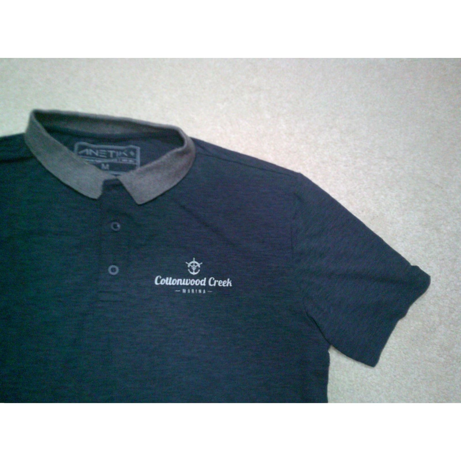 Vintage Anetik Polo Shirt Mens Medium Blue Cottonwood Marina UPF 30 Shirt Mens Blue Polo UPF 30 Beach Sports Golf Short Sleeve Size US M / EU 48-50 / 2 - 3 Thumbnail