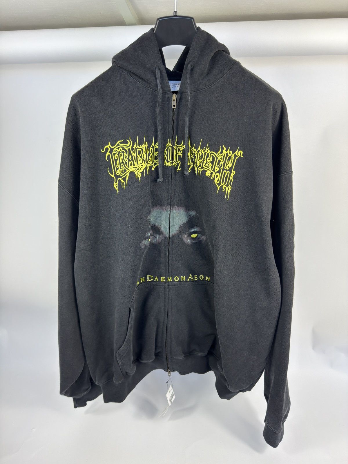 Vetements x CRADLE OF FILTH OVERSIZED ZIP UP HOODIE | Grailed