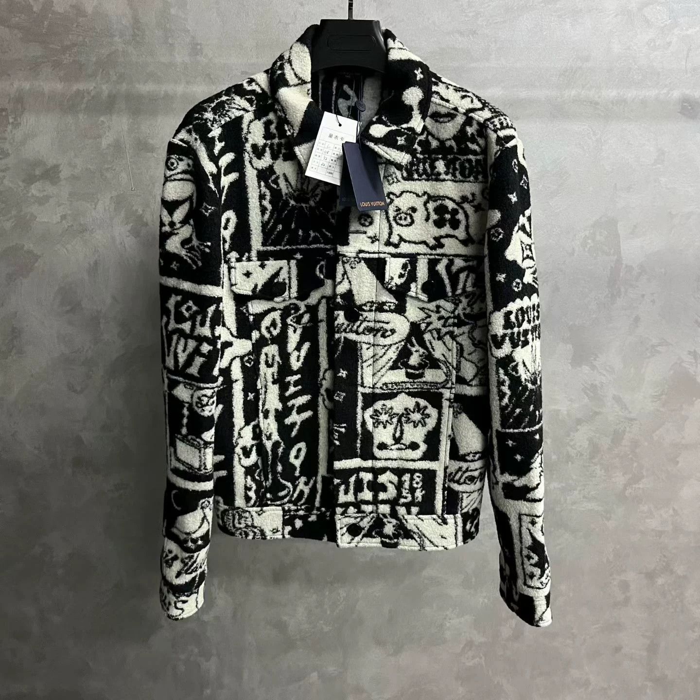 Louis Vuitton Louis Vuitton Black White Comic Print Jacket Size US XXS / EU 40 - 1 Thumbnail