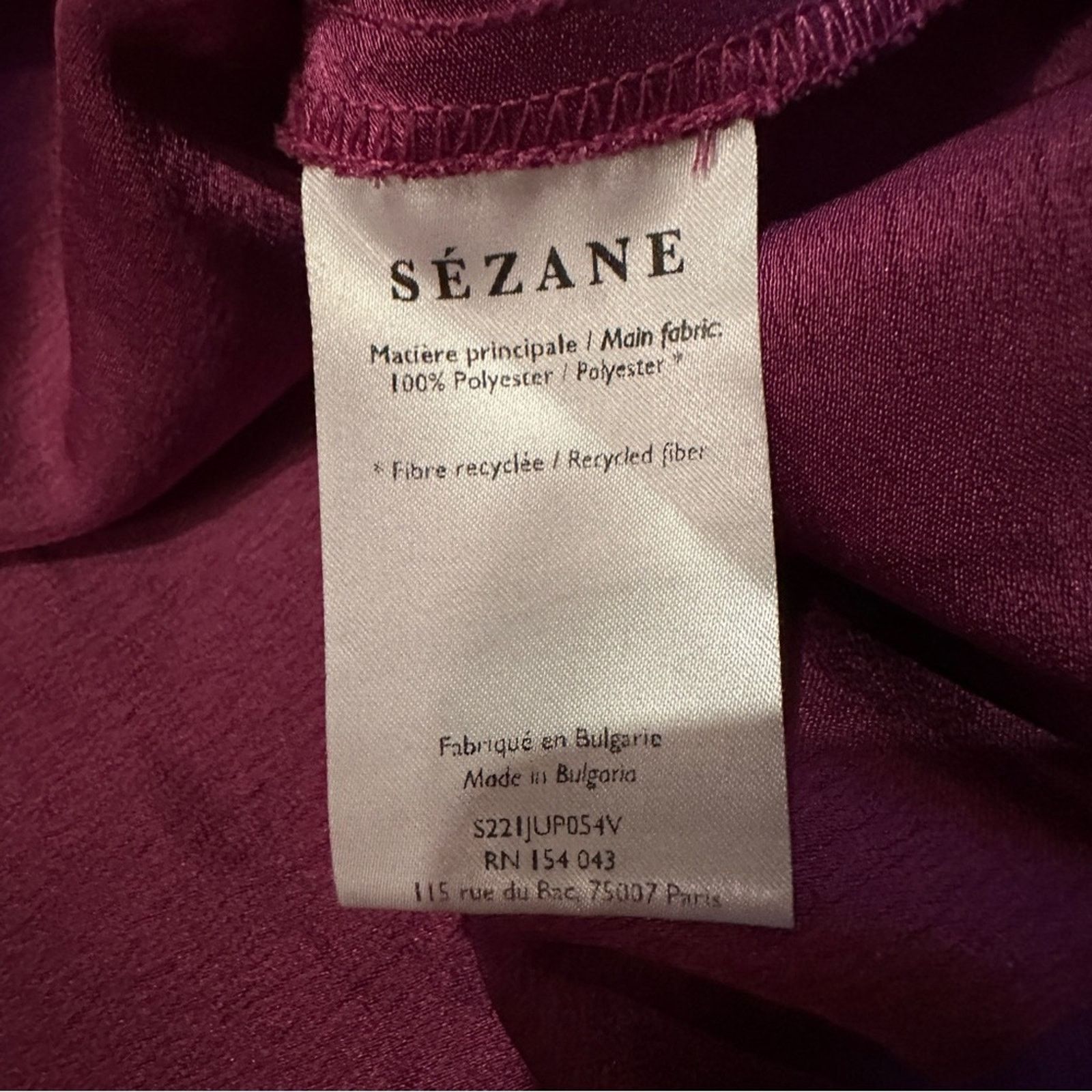 Sezane Sezane Sandy Purple Silky Side Zip Midi Skirt Sz 44 FR Size 32" / US 10 / IT 46 - 8 Thumbnail