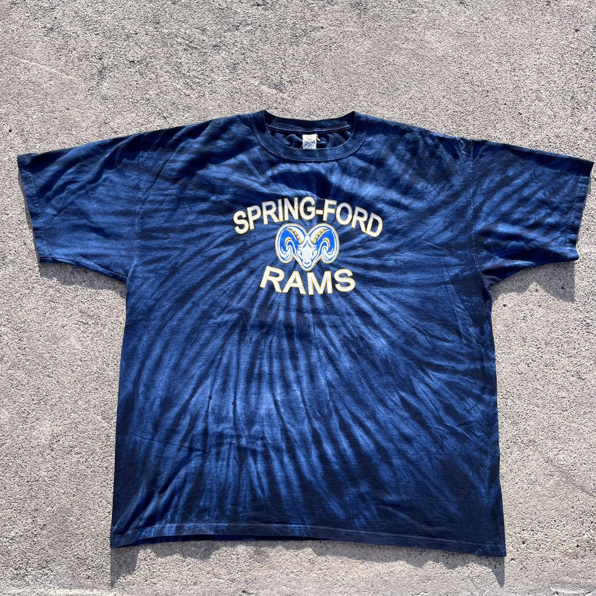 Vintage VINTAGE “SPRINGFORD RAMS” BLUE TIEDYE TEE Size US XL / EU 56 / 4 - 1 Thumbnail