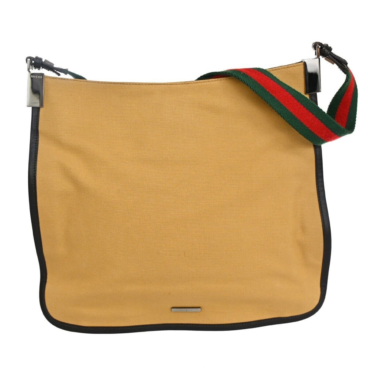 Gucci Sherry Camel Canvas Shoulder Bag (Pre-Owned) Size ONE SIZE - 1 Thumbnail