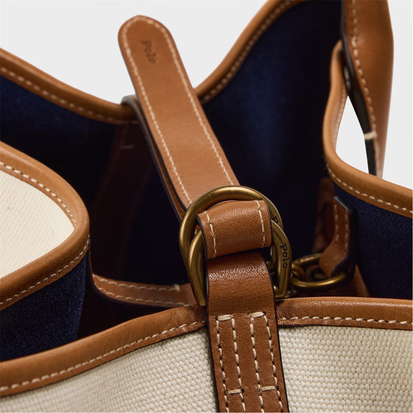 Polo Ralph Lauren o1g2r1mq0825 Size: OS / Bellport Medium Bag Natural/White Size ONE SIZE - 4 Thumbnail