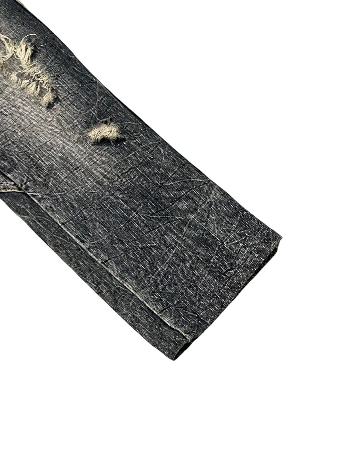 Japanese Brand Painted Jeans Solberry Faded Distress Regular 8🟦3 Size US 33 - 4 Thumbnail