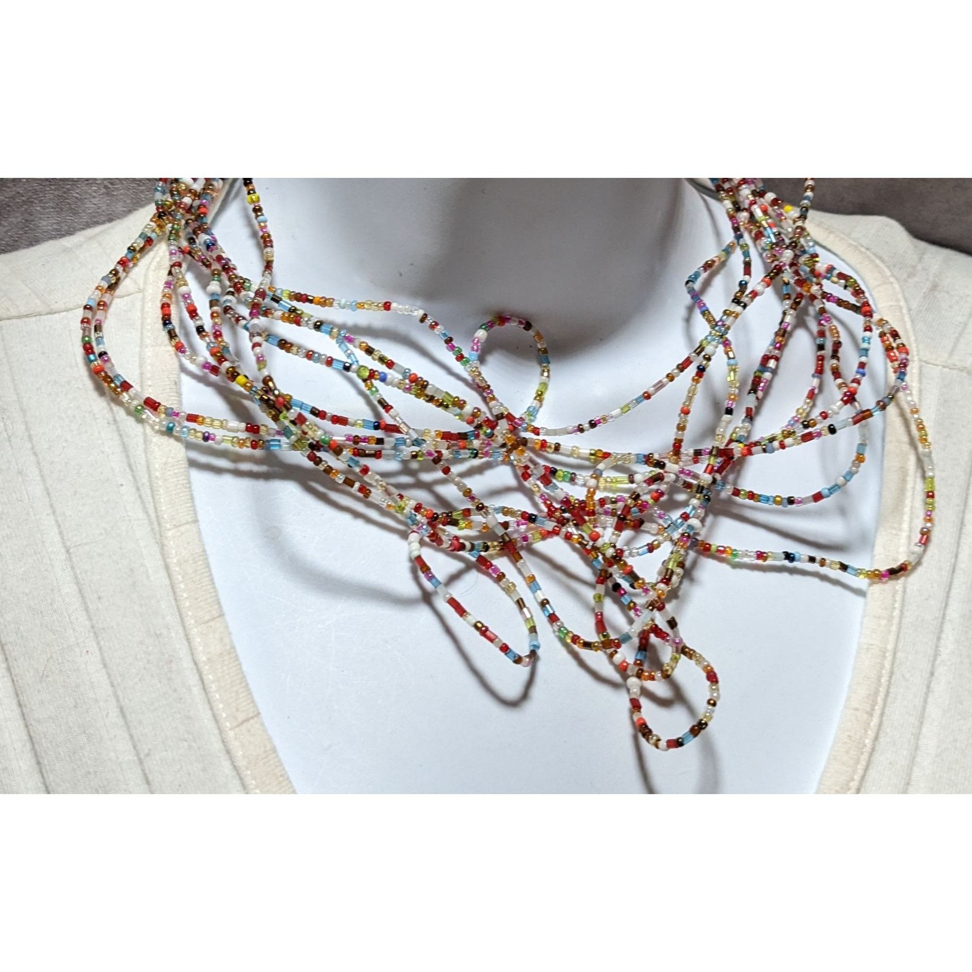 Other Chaotic Rainbow Beaded Necklace Size ONE SIZE - 6 Thumbnail