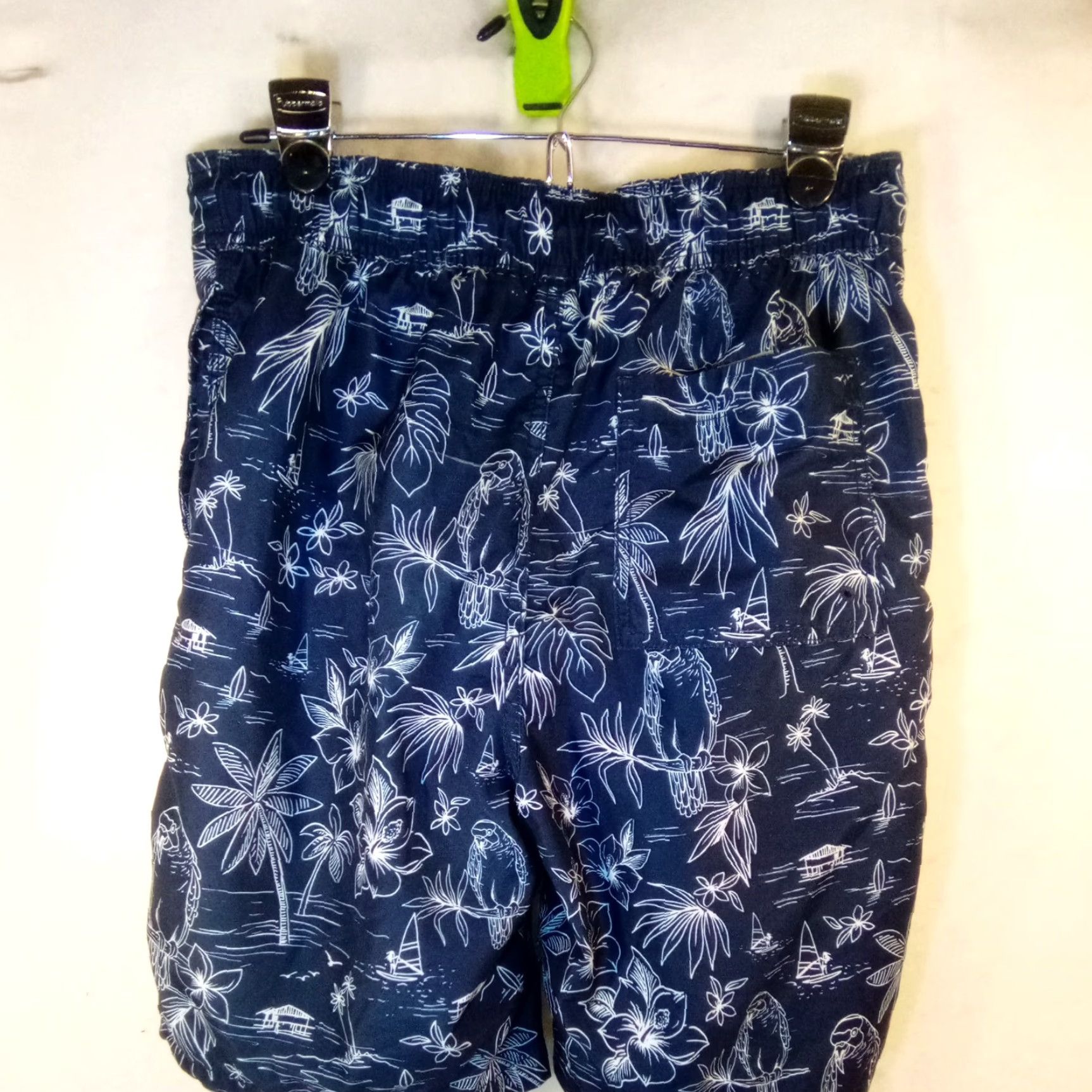 Vintage Goodfellow & Co. Swim Shorts Men 32 Floral Blue Polyester Fast Dry Pockets Drawstring Mid 10in Tropical Tropical Surfer Casual Size US 32 / EU 48 - 7 Thumbnail