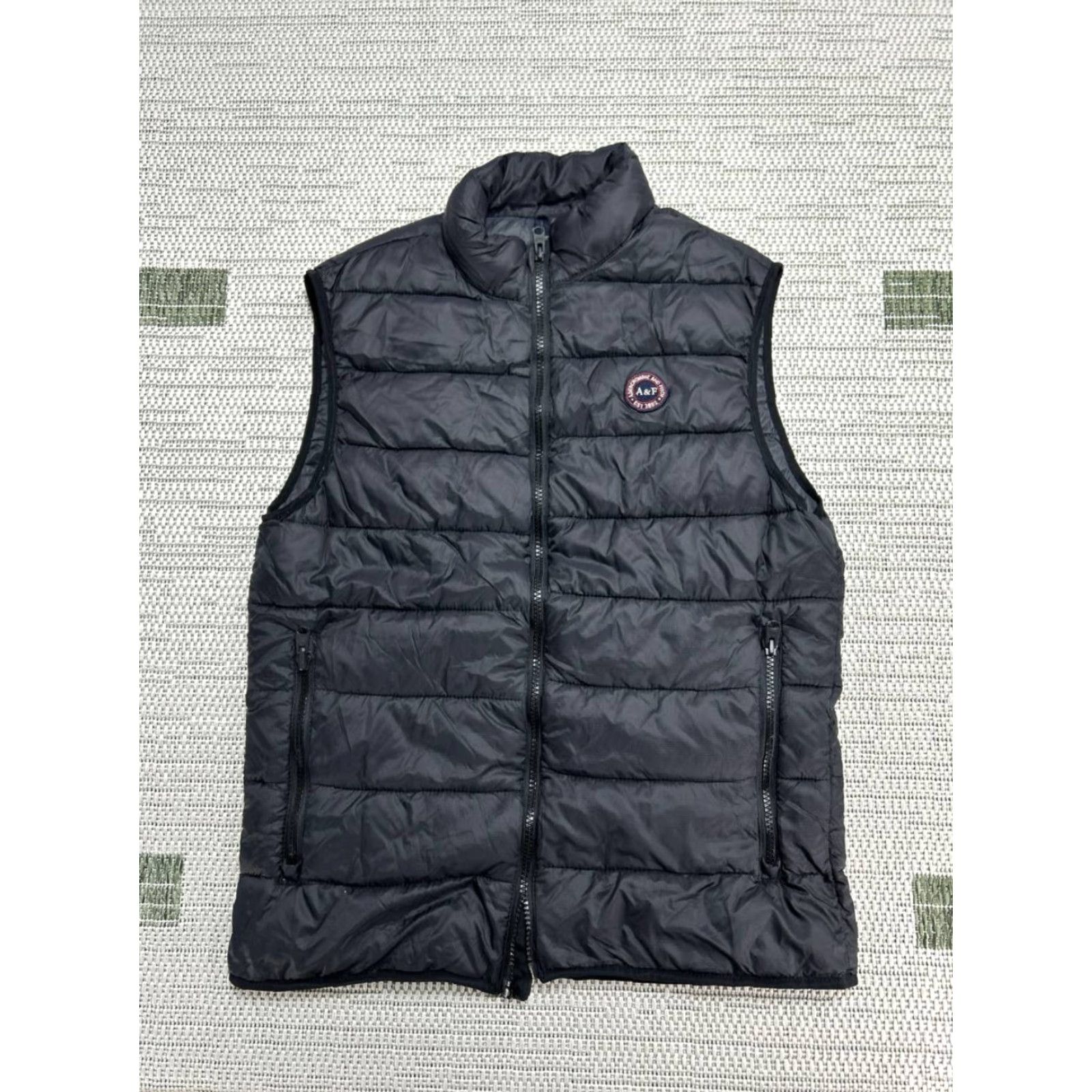 Abercrombie & Fitch Abercrombie And Fitch Puffer Vest Men XS Black Nylon Lightweight Water Resistant Vest Size US XS / EU 42 / 0 - 2 Thumbnail