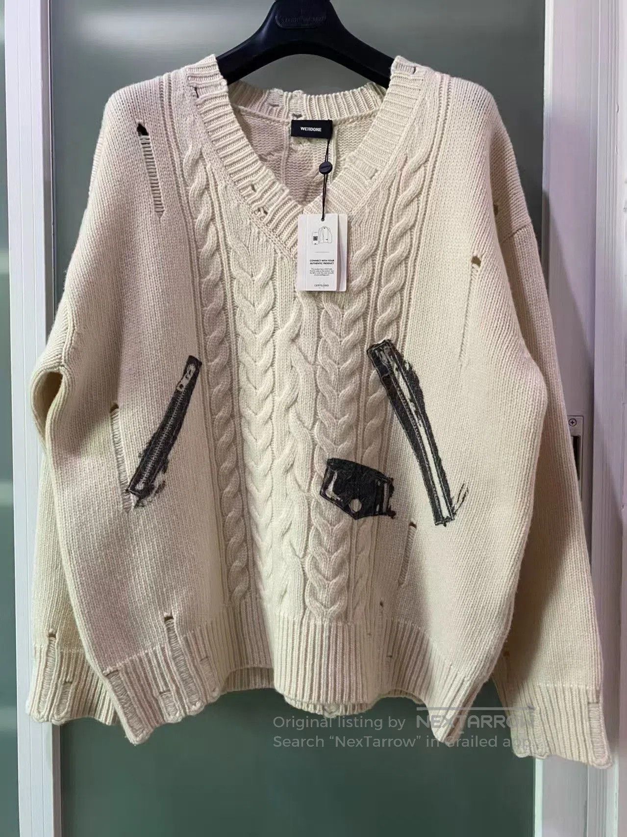 WE11DONE we11done Printed Chunky Knit Sweater. Size US M / EU 48-50 / 2 - 1 Thumbnail
