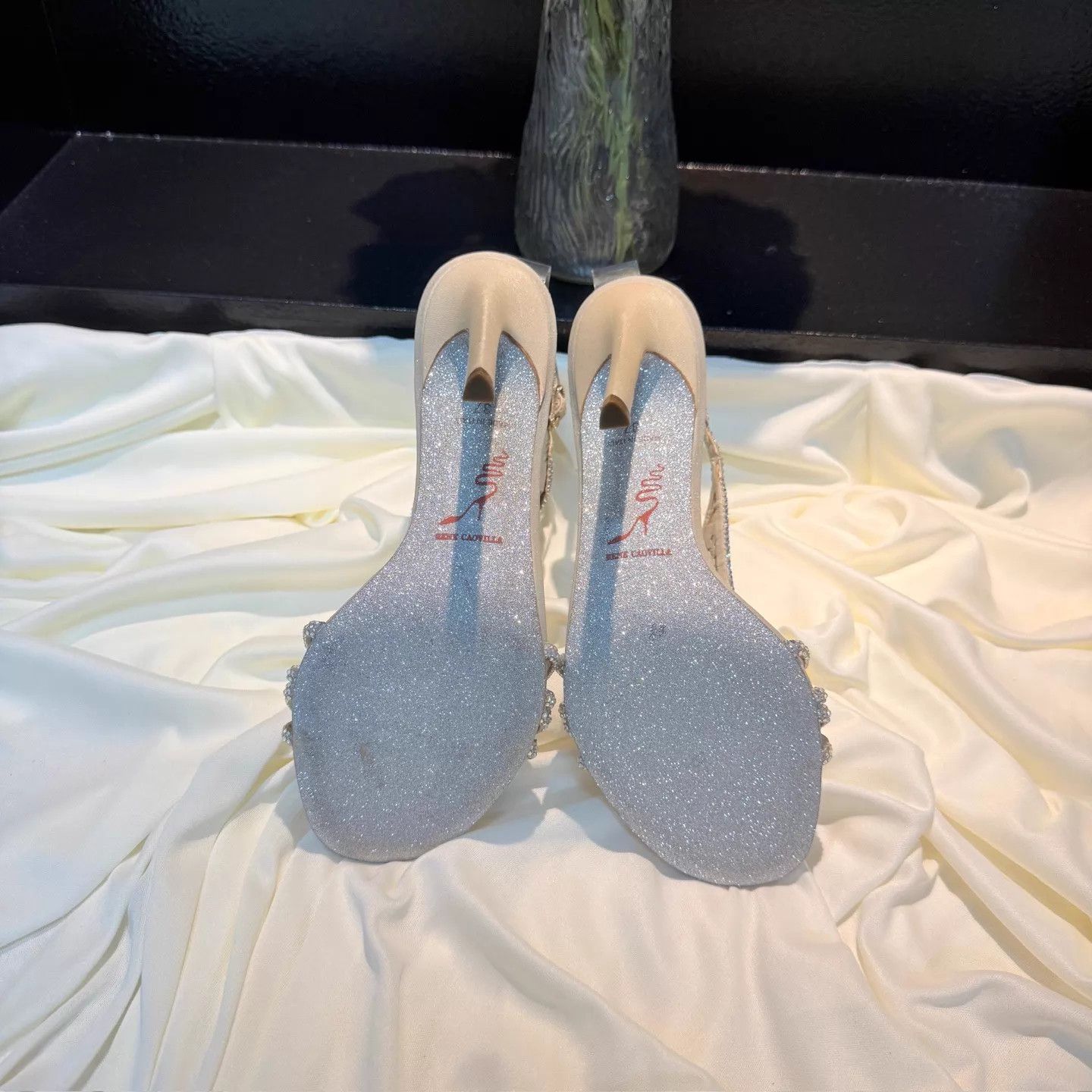 Rene Caovilla RENE CAOVILLA Strappy Crystal Heels Size 37 NWT Size US 6.5 / IT 36.5 - 6 Thumbnail