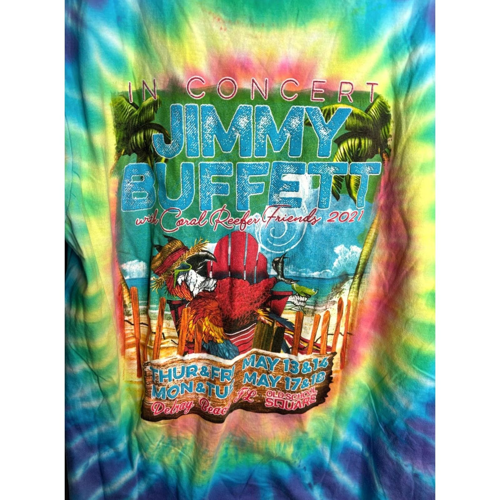 Anvil Jimmy Buffet T Shirt L Short Sleeve Tye Dye Cotton 2021 Tour Tee 5848 Size US L / EU 52-54 / 3 - 5 Thumbnail