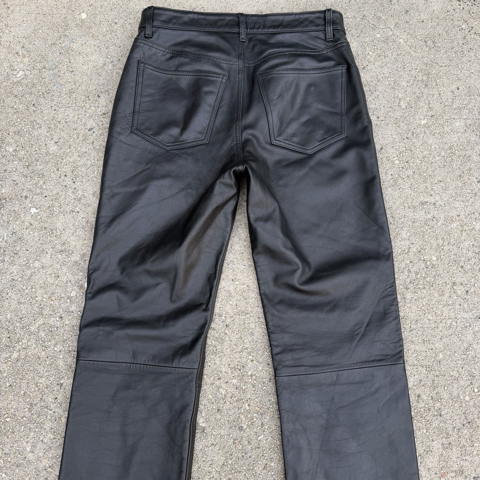 Gap × Vintage Vintage Y2K Gap Black Bootcut Leather Pants Size 30x33.5 30L Size US 30 / EU 46 - 5 Thumbnail