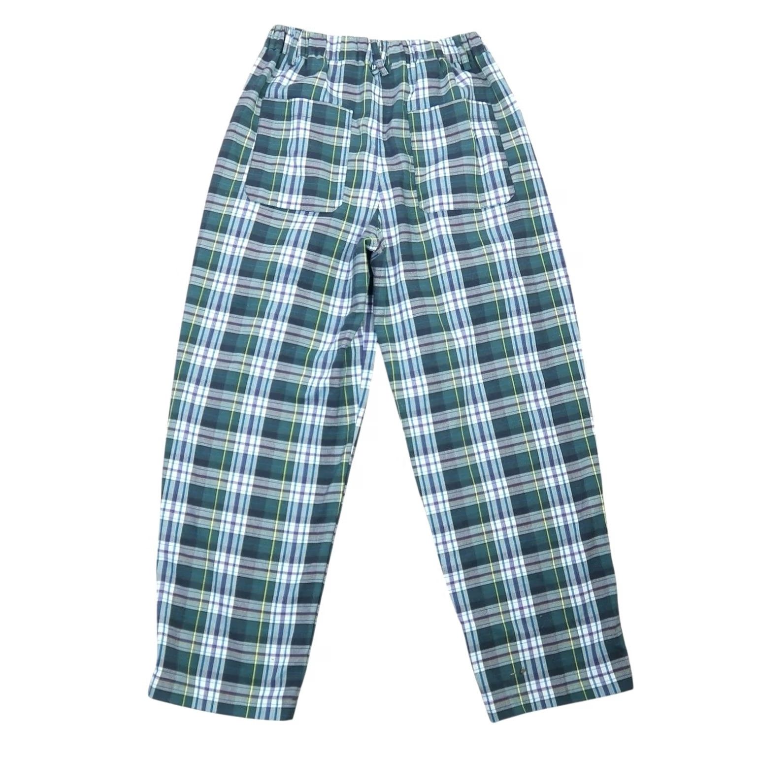 Urban Outfitters Urban Outfitters Pants Plaid Green White High Rise Straight Leg S Womens Casual 27in Inseam Webbed Elastic Back Waist Pockets Size 28" / US 6 / IT 42 - 3 Thumbnail