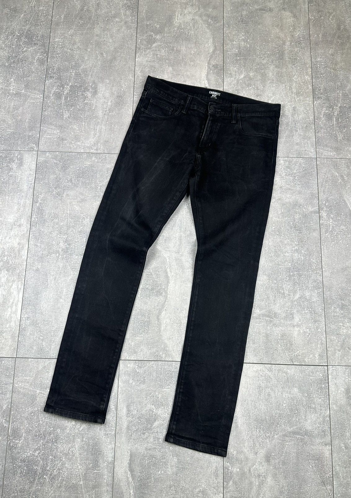 Carhartt Carhartt Wip Denim Black Jeans Pants Size US 31 - 6 Thumbnail