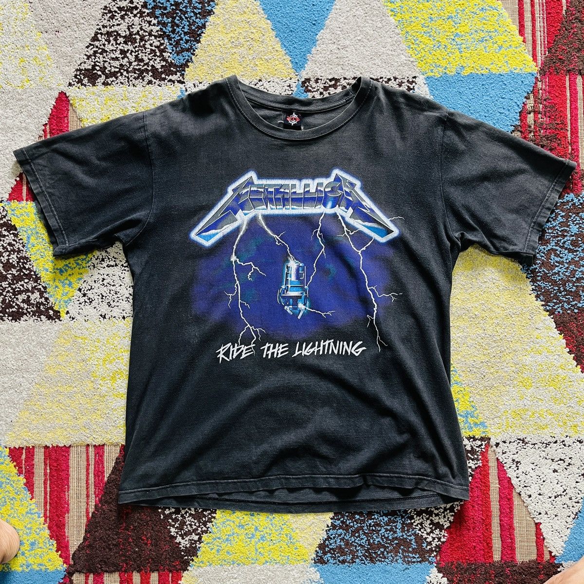 Metallica Vintage Metallica Ride The Lightning TShirt Size US L / EU 52-54 / 3 - 14 Thumbnail
