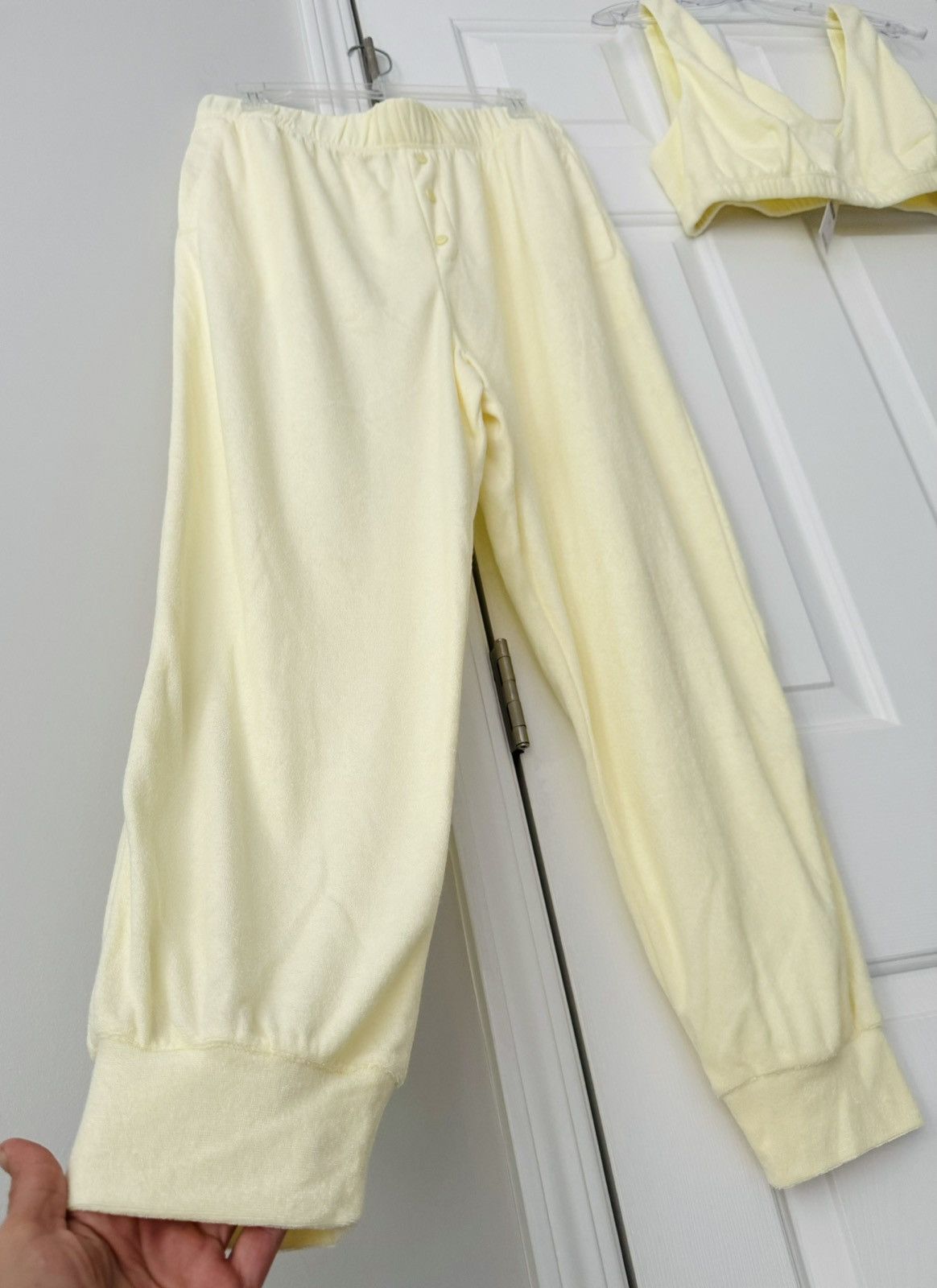 Anthropologie Anthropologie Terrycloth Joggers & Bra Set, Size L Size 36" / US 14 / IT 50 - 8 Thumbnail